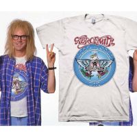 เสื้อเบลาส์ผู้หญิงสไตล์ใหม่เสื้อยืดเครื่องแต่งกายวันฮาโลวีนเสื้อยืด Aerosmith การ์ธของโลก2023เวย์นเสื้อยืดตลกสำหรับผู้หญิงเสื้อโลกใช้ได้ทั้งชายและหญิงเสื้อฮาโลวีน