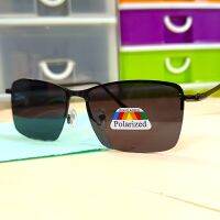 แว่นตาแฟชั่น เลนส์ Polarized  เลนส์ปรับแสง สามารถใส่เช์ิมเหล็กได้ เพื่อตัดแสงจ้า แบบขางอสไตล์  กรอบครึ่งเฟรมและขาโลหะมีน้ำหนักเบาใสสบาย