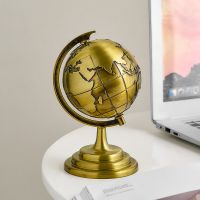 Modern Home Decoration Metal Globe Model Living Room Decor Desk Ornaments World Model Sculpture And Figurines Interior Miniature