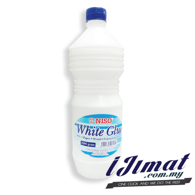 NISO White Glue / Clear Glue Self Adhesive General Purpose PVA 1000ml