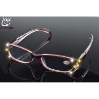 +1.0 Womens Reading Glasses Full-Rim Gradient Rose Red Diamond Decoration with case