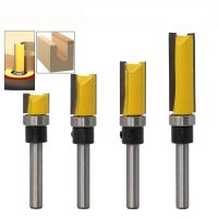 1pcs 6 / 8mm Shank Template Trim Hinge Mortising Router Bit Straight end mill trimmer ทําความสะอาดล้าง trim Tenon Woodworking เครื่องมือ