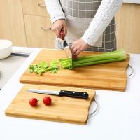 4 Size Wooden Chopping Blocks Tool Bamboo Rectangle Hangable Cutting Board Durable Non-slip Kitchen Accessories Chopping Board 砧板 实木菜板