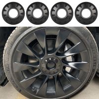 ฝาครอบสติกเกอร์ตกแต่งสำหรับ Tesla Model Y Hubcaps 20นิ้วฝาครอบดุมล้อคาร์บอนไฟเบอร์อุปกรณ์ยานยนต์ตกแต่ง