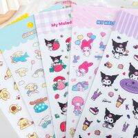 New Sanrio Hello Kitty Stickers Cute Children Stickers Kulome Melody Hand Account Deco Bronzing Palm Stickers Kawaii Label Maker Tape