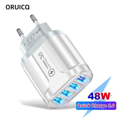 （A LOVABLE）เครื่องชาร์จ USB 45W การชาร์จผนัง （A LOVABLE）QC 3.0สำหรับ IPhone11Xiaomi4 3พอร์ต EUPlug Adapter Travel