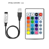 Yingke แถบไฟ Led 5V/12/24 V Rgb Usb Ir รีโมทคอนโทรล Rf 3/17/24 Key Remote ตัวควบคุม Led แบบไร้สายสำหรับ5050 /3528ไฟ Led Strip