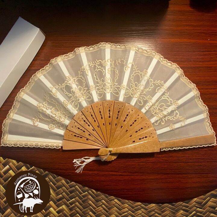 Native Hand Fan made from Mahogany Wood Jusi Hand Fan Pamaypay 9 x 16