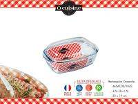 Ocuisine ถาดอบแก้วพร้อมฝาความจุ 4.5 ลิตร Large Rectangular Casserole 4.5 Litres Bowl with Lid- Clear