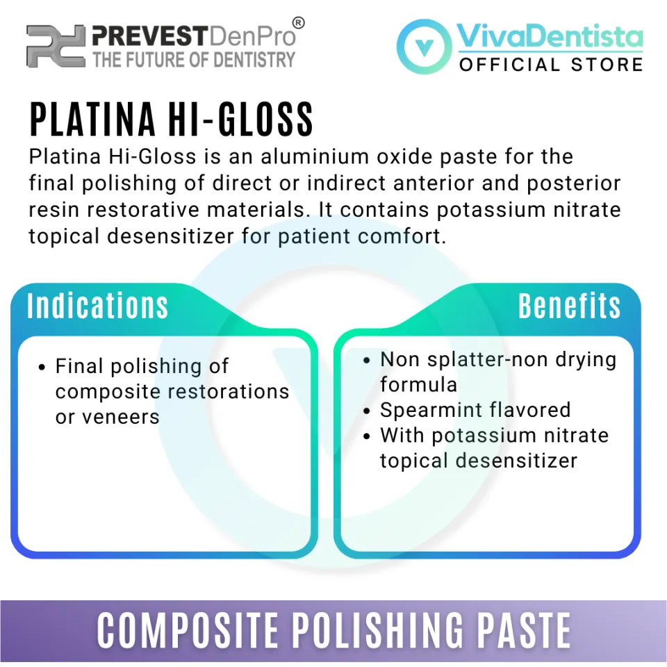 2pcs Platina High Gloss Dental composite Resin Polishing kit Prevest Denpro
