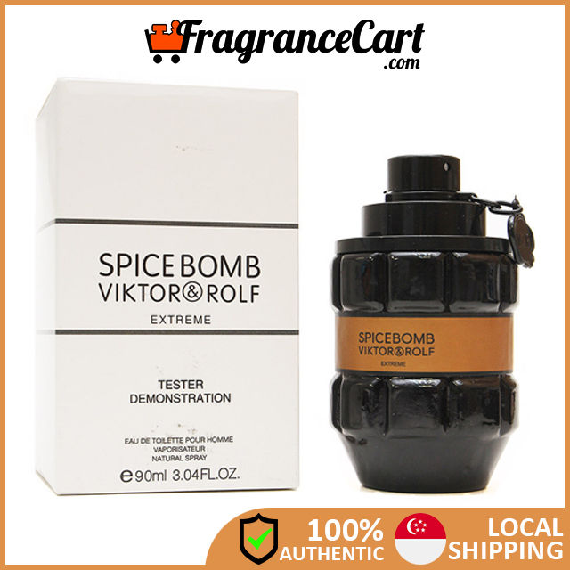 Viktor & Rolf Spicebomb Extreme EDP for Men (90ml Tester) [Brand New 100%  Authentic Perfume FragranceCart] Eau de Parfum Bomb Gold Black Amber Spicy  V&R