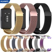 สายสายเหล็กสแตนเลสสำหรับสาย Huawei 8 Milanese ลูปแม่เหล็กสำหรับ Huawei Band8สายรัดข้อมือสายข้อมือสำหรับเปลี่ยนอัจฉริยะ KirkCr