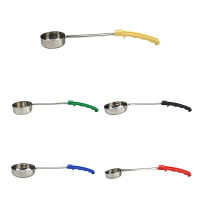 Pizza Spread Sauce Ladle Rubber Handle Flat Bottom Kitchen Cooking Spoon Stainless Steel Measuring Stir Soup Spoon