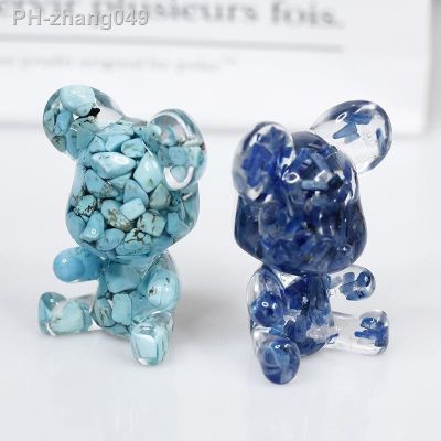 Cute Fluid Bear Miniatures Room Decorations Aesthetic Decor Nordic Home Sculptures Figurine Mariage Statue Ornaments Party Gift