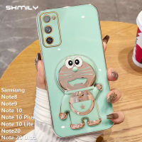 Shmily เคสโทรศัพท์แฟชั่น DingDong แมวสำหรับ Samsung Galaxy Note8 Note9 Note 10 Plus 10 Plus Note 10 Lite Note20 Note 20เคสโทรศัพท์ซิลิโคนนิ่มกันกระแทกสุดหรูเคลือบโลหะด้วยไฟฟ้า