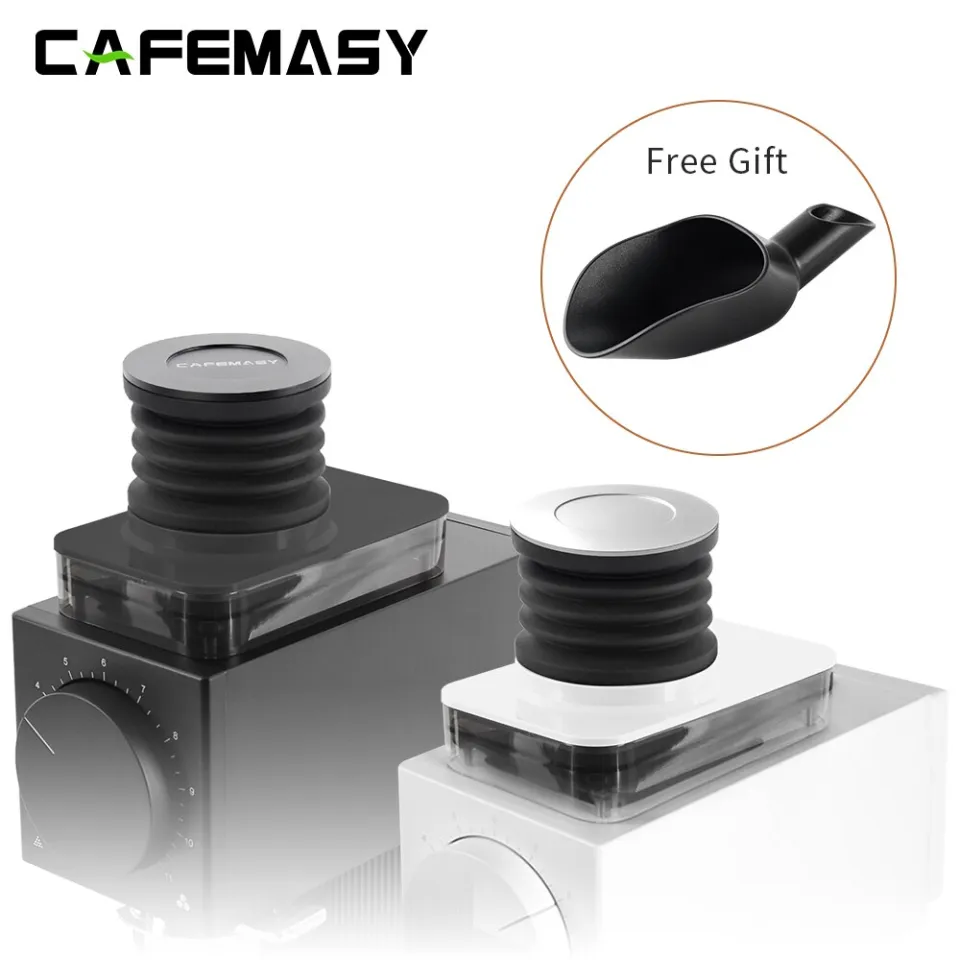 CAFEMASY Single Dose Hopper with Silicon Bellow Coffee Grinder Cleaning Accessories Tools for Blow Out Residual Coffee Grounds Compatible with Delongh