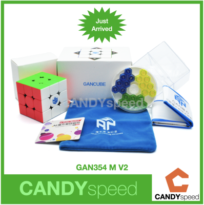 รูบิค GAN354 V2 M Stickerless *มีแม่เหล็ก* | GAN 354 | By CANDYspeed