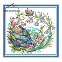 Crossdecor Cross Stitch ออกแบบใหม่สัตว์รูปแบบ Aida 14CT 11CT ผ้า Handmade ปักชุดพร้อมวัสดุสำหรับผู้เริ่มต้นตกแต่งสำหรับ Sala Wall - Spring Messenger