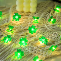 1เมตร10 LED เซนต์แพทริควันปาร์ตี้ตกแต่งโคลเวอร์รูปไฟสตริงไอริชเทศกาลสีเขียวหมวกสี่ใบโคลเวอร์สตริงโคมไฟ