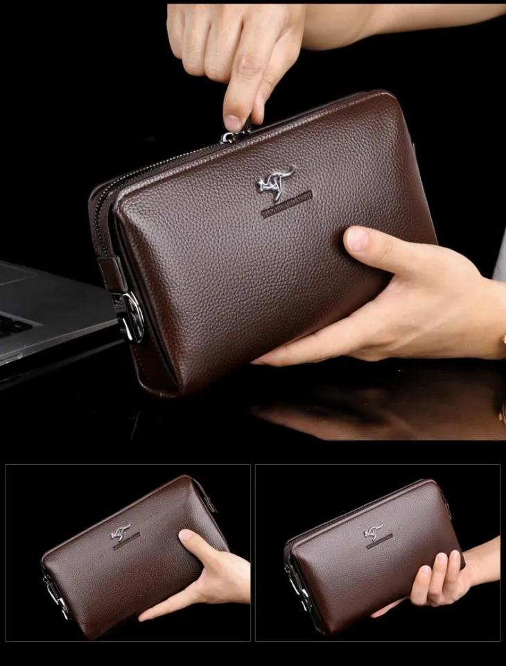 Wholesale CinzKrtm Brand Luxury Men Clutch Bag With Wristband Big Capacity  Leather Hand Bag Anti-theft Password Lock Male Business Purse From  m.