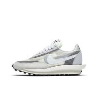 【Limited time offer】 Waffle Sacai Three-Party Co-nded Model Style Deconstruction Double Hook Unisex Shoes Gray White Black and White Non-Slip Casual Running Shoes