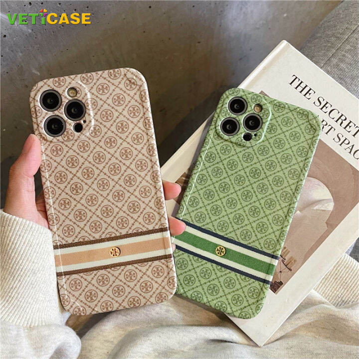 Ốp Điện Thoại Che Phủ Toàn Bộ Ống Kính Lưới Thời Trang Tory-Burch Cho Apple