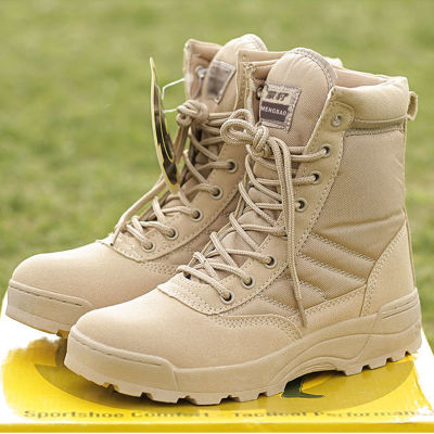 【UpSurge】 ✨ สินค้าขายดี✨กลางแจ้ง high-top delta ทะเลทรายยุทธวิธีทหารรองเท้าเดินป่ารองเท้าลื่นรองเท้าต่อสู้ 2 สีตัวเลือก