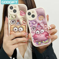 Cartoon Phone Case for Xiaomi Redmi Note 9 9S 8 7 Pro Max 9A 9i Sport SpongeBob SquarePants Casing  Silicone Soft Big Eyes Round Camera Lens Protection Cover