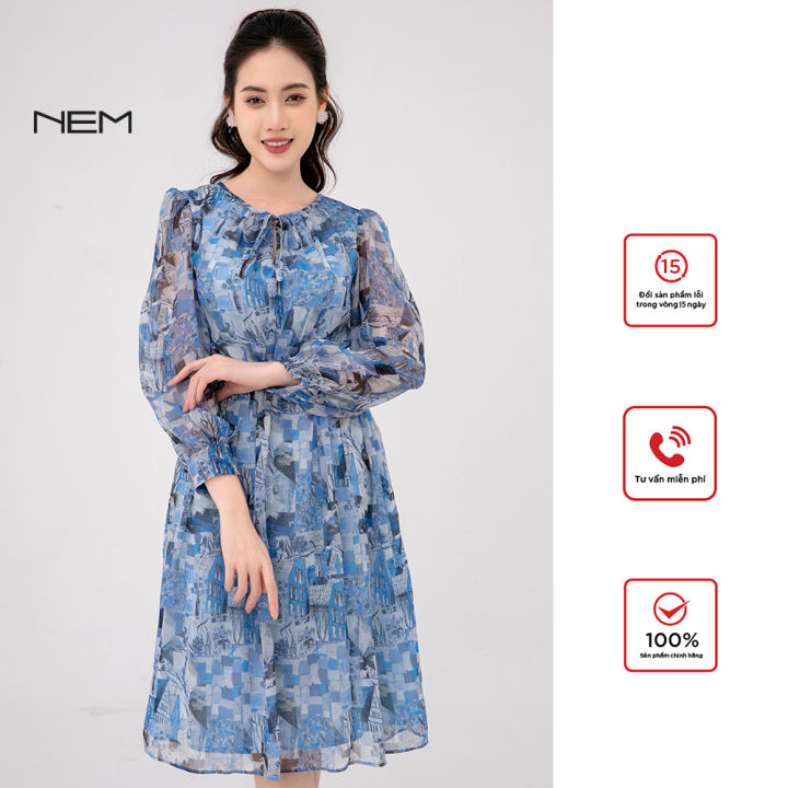 Đầm công sở NEM Fashion tay dài D42632 | Lazada.vn