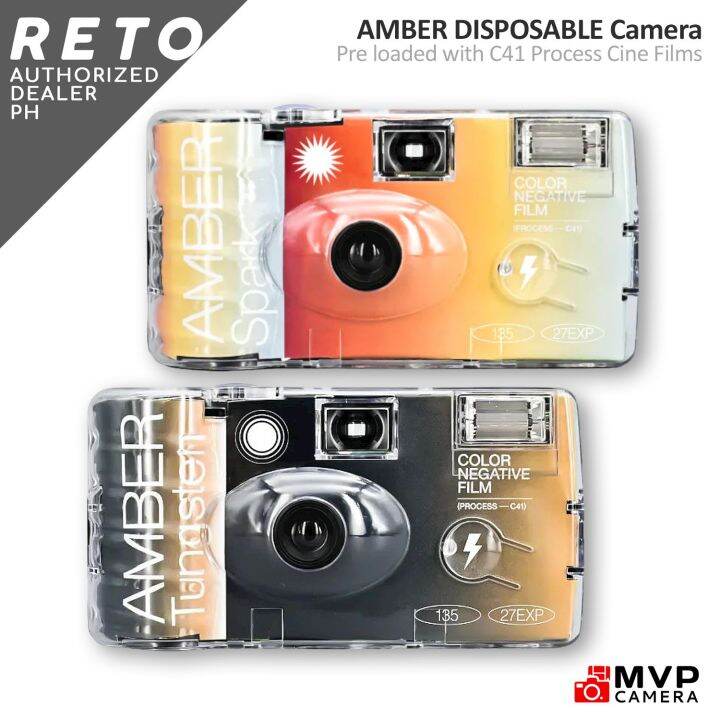 RETO Amber TUNGSTEN SPARK Cine Film Disposable Camera 135 35mm Format