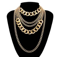 Multilayer Big Thick Gold Color Chain Choker Necklace Goth Hiphop Rock Halloween Grunge Emo Boho Necklaces For Women Men Jewelry Fashion Chain Necklac