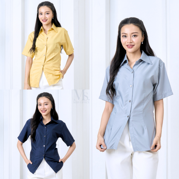 missoffice-เสื้อเชิ้ตตีเกล็ดหน้าหลัง-mt-240