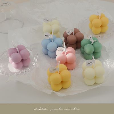 Wholesale Handmade Decorative Cube Aromatherapy Candles for Birthday and Souvenir Gifts
