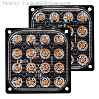 【CW】❐✺  2x Led Strobe Warning Grille Flash Truck Lamp Traffic 12V 24V Round Car Side Maker Lights