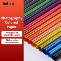 Selens 40X50CM Lighting Gels CTO Photo Lights Gel Filters Transparent Color Correction Light Sheets For Photography Red Head Strobe Flashlight (สีส้ม)