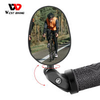 WEST BIKING Road mtb bicycle จักรยานเสือภูเขา MTB กระจกมองหลัง360องศาด้ามจับยืดหยุ่น End กระจกสะท้อนความปลอดภัยกระจก