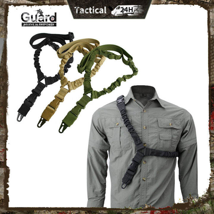 ยุทธวิธี Single Point Sling สายคล้องไหล่ไนลอนปรับได้ Paintball ทหาร