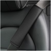 Car Seat Belt Cover PU Leather Safety Mat Breathable Shoulder Protection Padding Pad Auto Interior Universal Accessories 1Pcs