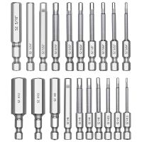 20Pcs/Set Hex Head Allen Wrench Drill Bit Set Premium S2 Steel Drill Bit Quick Release Shank Magnetic Screwdriver Bit Set Drills  Drivers