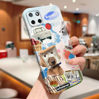 เคสใส่โทรศัพท์สำหรับ Realme C25 C25S C33 C55 Realme Narzo 20 Narzo 30A กรณีโทรศัพท์ฟิล์มรวมทุกอย่างดีไซน์สุนัขการ์ตูนเปลือกแข็งเคสป้องกันทนแรงกระแทกกล้องคลุมทั้งหมด