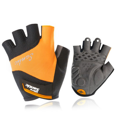 Santic Cycling Gloves Unisex Summer Bike Gloves Half Finger MTB Gloves Anti-pilling Anti-static Asian Size WM9P040