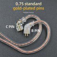 CHALI สาย2Pin ชุบเงิน3.5มม. สาย ZS10หูฟังบิดเกลียวความบริสุทธิ์สูงสายหูฟัง2Pin สายหูฟัง KZ สายอินเอียร์หูฟัง