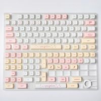 1 Set XDA Macaron Theme PBT Dye Subbed Key Caps For Cherry MX Switch GMMK Pro Mechanical Keyboard Minimalist White Keycaps XDA