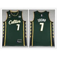 นิวเจอร์ซีย์คุณภาพสูง 2023 nba jersey Boston Celtics No. 7 Brown green city edition basketball jersey