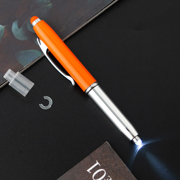in-stock-ผลิตภัณฑ์ใหม่ปากกาแสงสามในหนึ่งเดียวปากกาโลหะคริสตัล-ตัวเก็บประจุปากกาลูกลื่น-ปากกาของขวัญโฆษณาสามารถพิมพ์ได้-logo-กำหนดเอง-christmas-gift