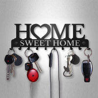 Sweet Home โลหะสีดำระเบียงติดผนังราวแขวนเสื้อผ้าที่ใส่กุญแจห้องครัวออแกไนเซอร์ห้องอาบน้ำ Rangement Hooks ไม้แขวนเสื้อ Storage