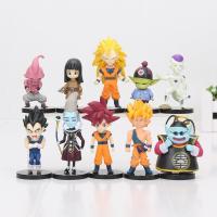 【Worth-Buy】 IM Collections. 10ชิ้น/เซ็ต3.5-10Cm รุ่น Q มังกร Z การต่อสู้ของเทพเจ้า Super Saiyan ลูกชาย Goku Vegeta Picollo โกฮังพีวีซีฟิกเกอร์ตุ๊กตาดราก้อนบอล