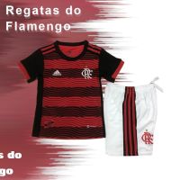 shot goods Kids Flamengo Jersey 2022 2023 Home High Quality Children Boys Girls Football Uniform (Top Shorts)