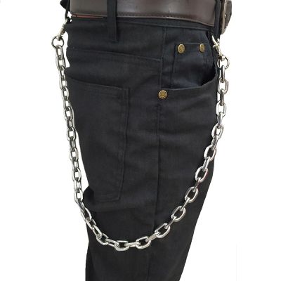 [HOT CPPPPZLQHEN 561] พังก์เงินฮิปฮอปพวงกุญแจผู้ชายผู้หญิง H Ipster Jean กางเกงกระเป๋าสตางค์โซ่โกธิกกางเกงที่สำคัญ