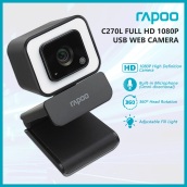 Webcam RAPOO C270L độ phân giải Full HD 1080P - Hãng phân phối chính thức